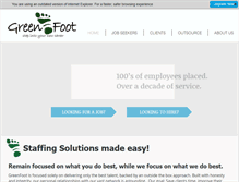 Tablet Screenshot of greenfoottechjobs.com
